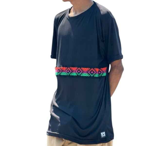 Playera mayas con bordado de cambaya artesanal,