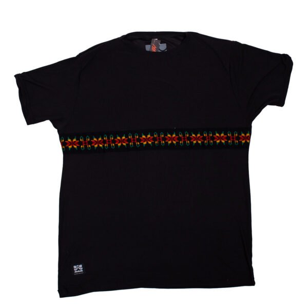Playera Mayas Negra Cambaya Rasta